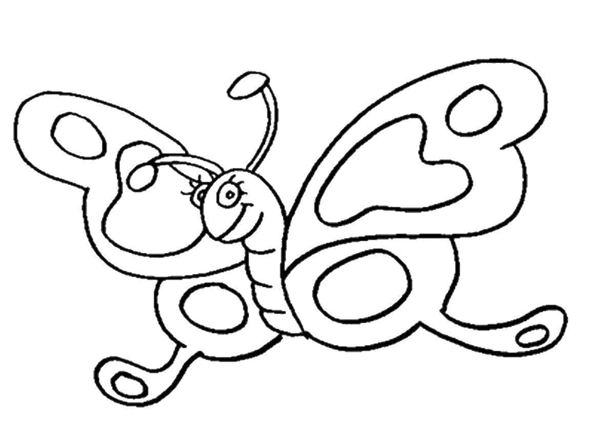 Название: Раскраска Миленькая бабочка. Категория: Бабочка. Теги: насекомые, бабочка, бабочки.