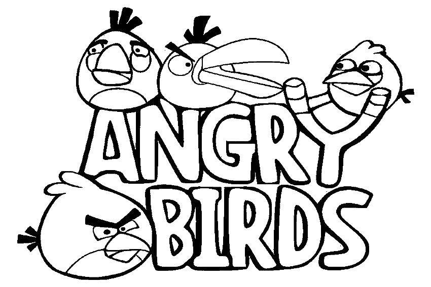 Название: Раскраска Angry birds. Категория: Птицы. Теги: angry birds, птички.