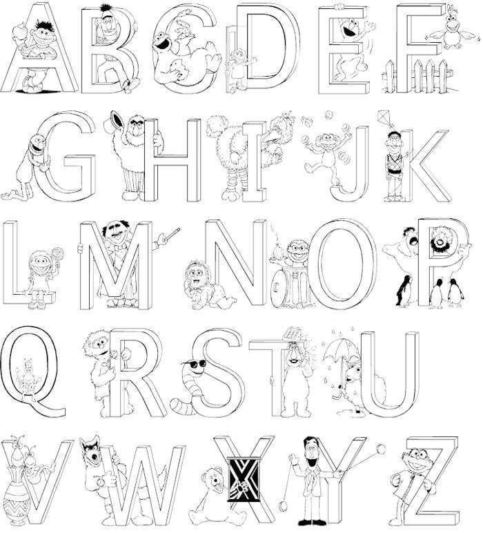 Coloring English alphabet with pictures mapped. Category English alphabet. Tags:  The English alphabet , mapped.