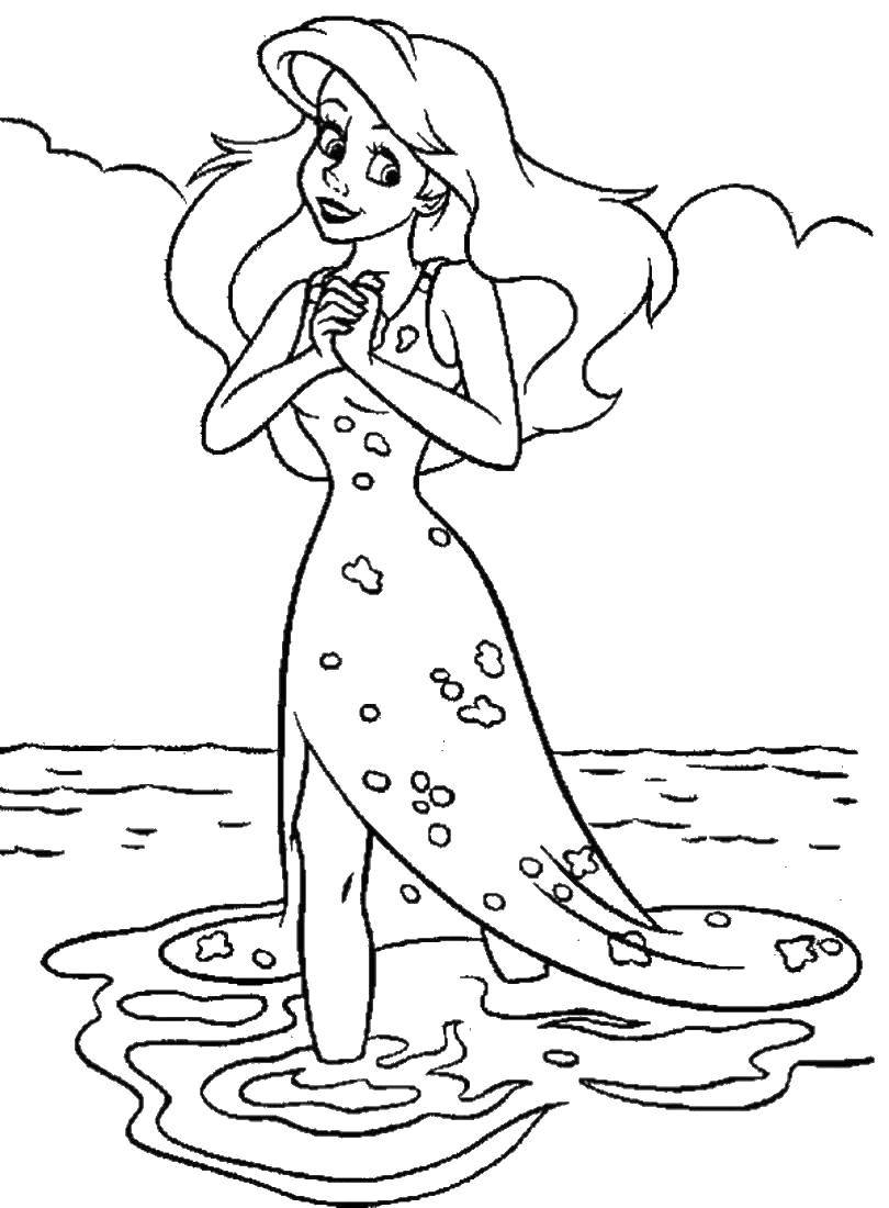 Coloring Princess Ariel. Category The little mermaid. Tags:  Mermaid, Ariel.
