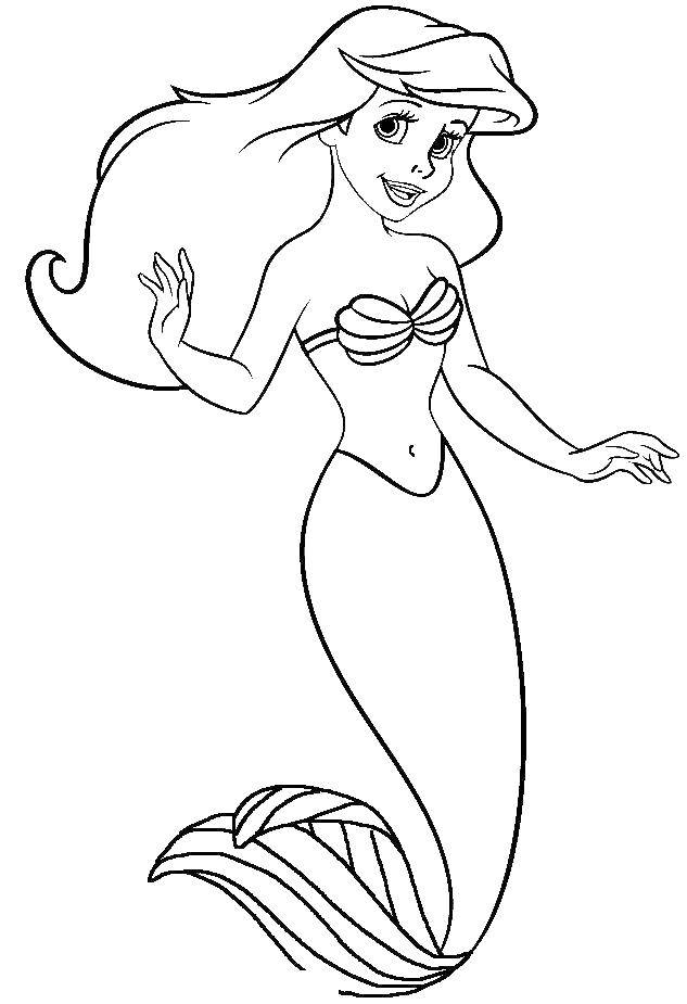 Coloring Mermaid Princess Ariel. Category the little mermaid Ariel. Tags:  Mermaid, Ariel.