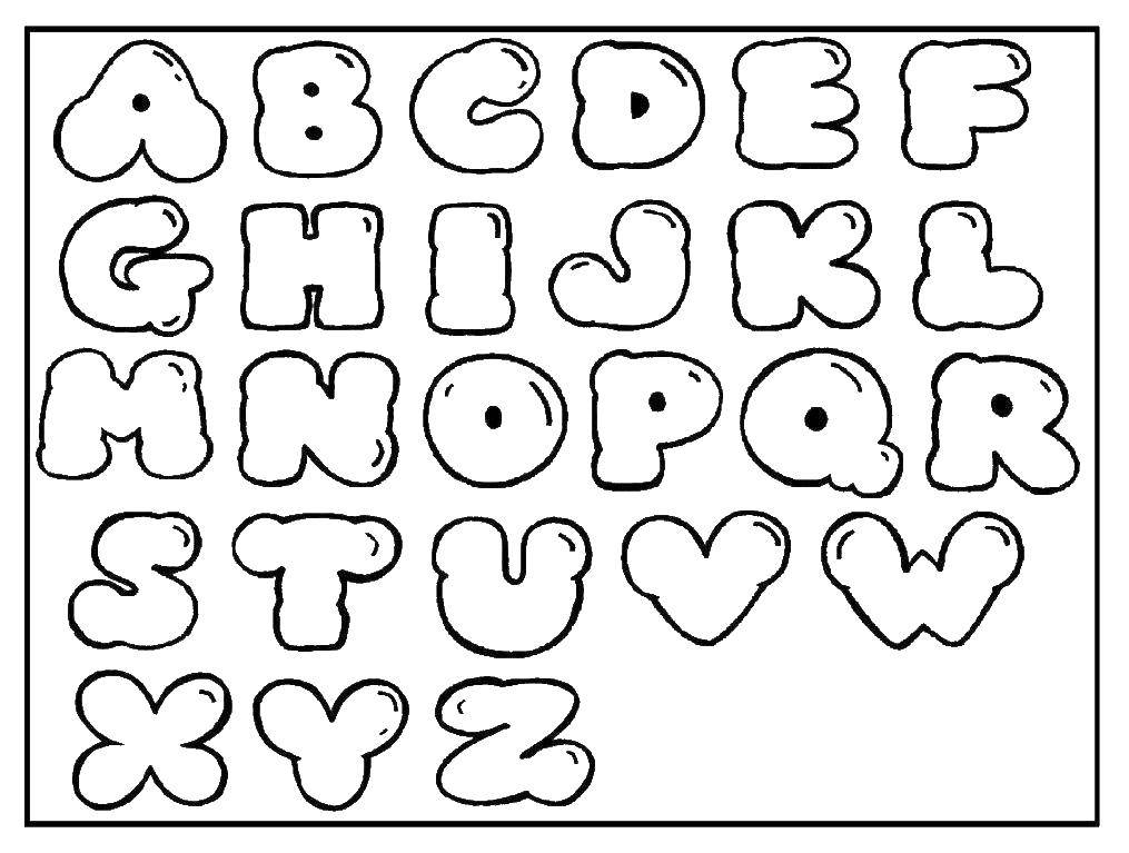 Coloring The letters of the alphabet. Category English alphabet. Tags:  the English alphabet , letters, .