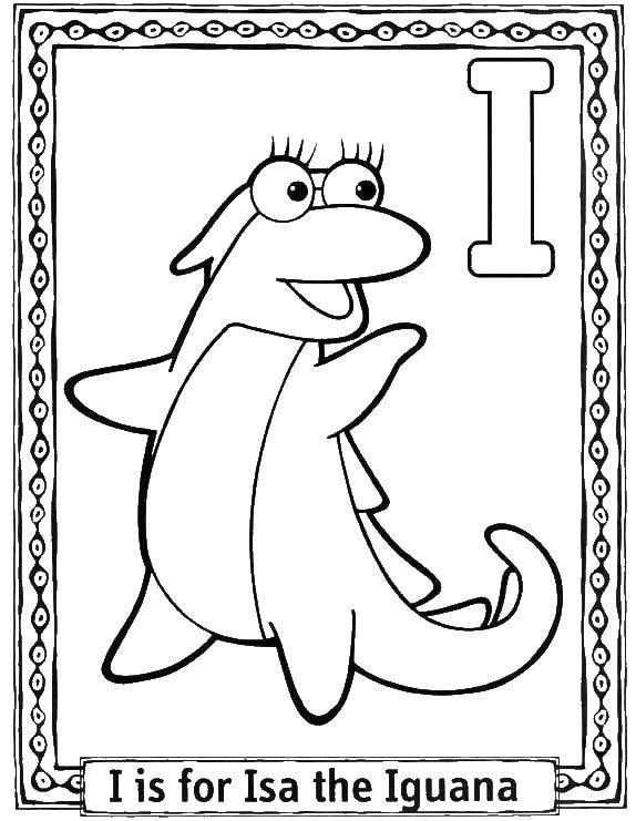 Coloring And then iguana. Category English alphabet. Tags:  and Iguana.