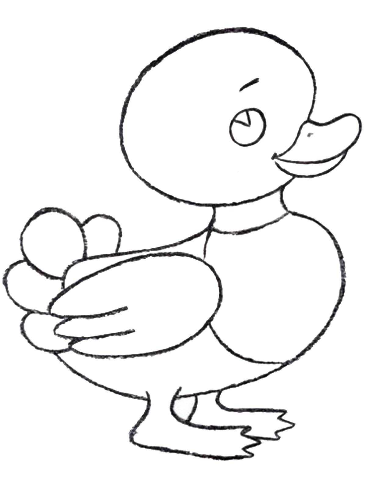 Название: Раскраска Рисунок утки. Категория: домашние животные. Теги: утка.