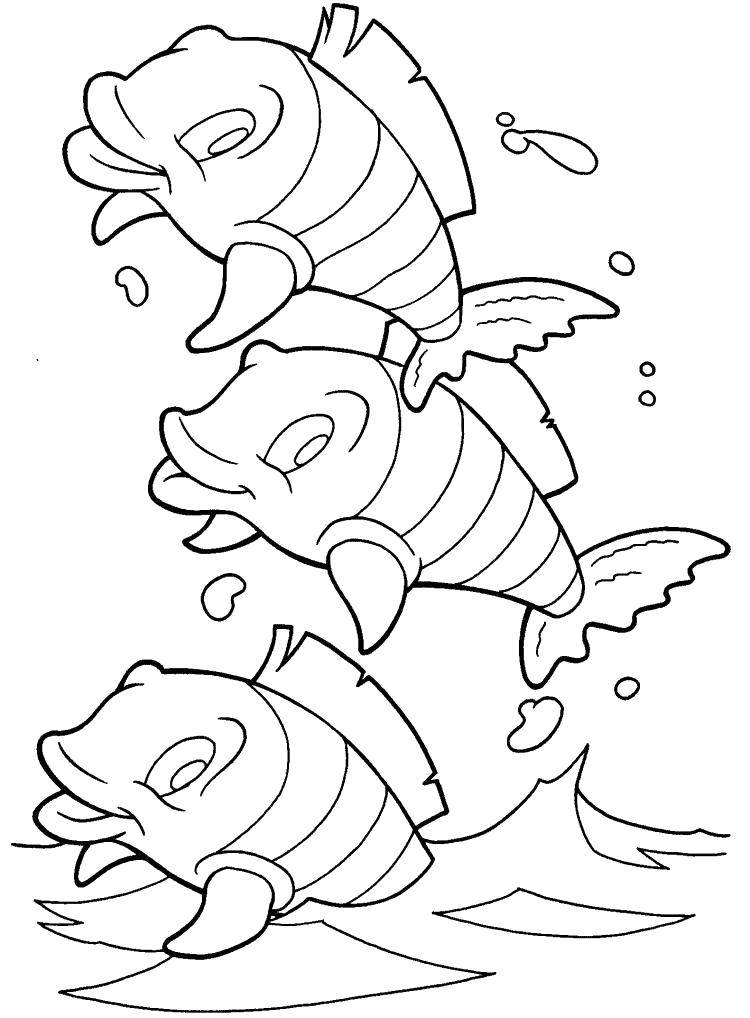 Coloring Vypilivayut fish out of the water. Category fish. Tags:  Fish, game, water.