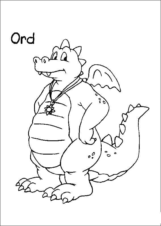 Coloring Dragon hordes. Category cartoons. Tags:  dragon Cassie, ord.