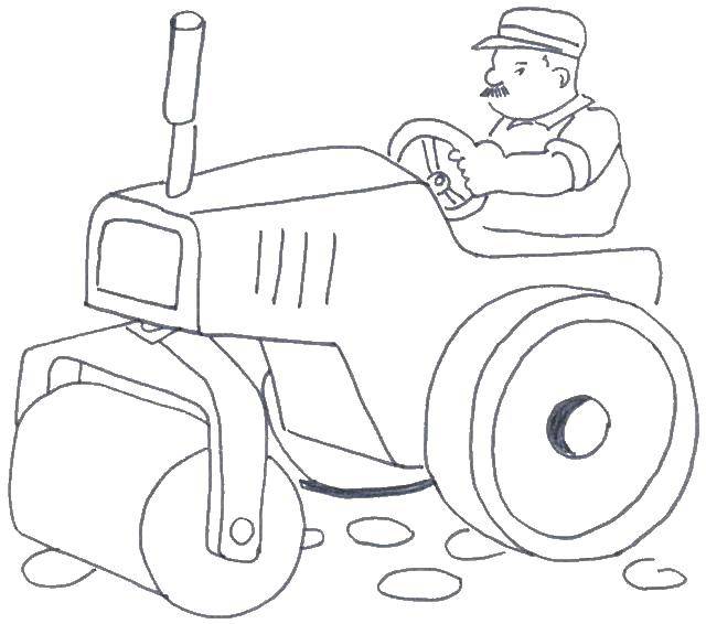 Coloring Tractor. Category transportation. Tags:  Transport, tractor.