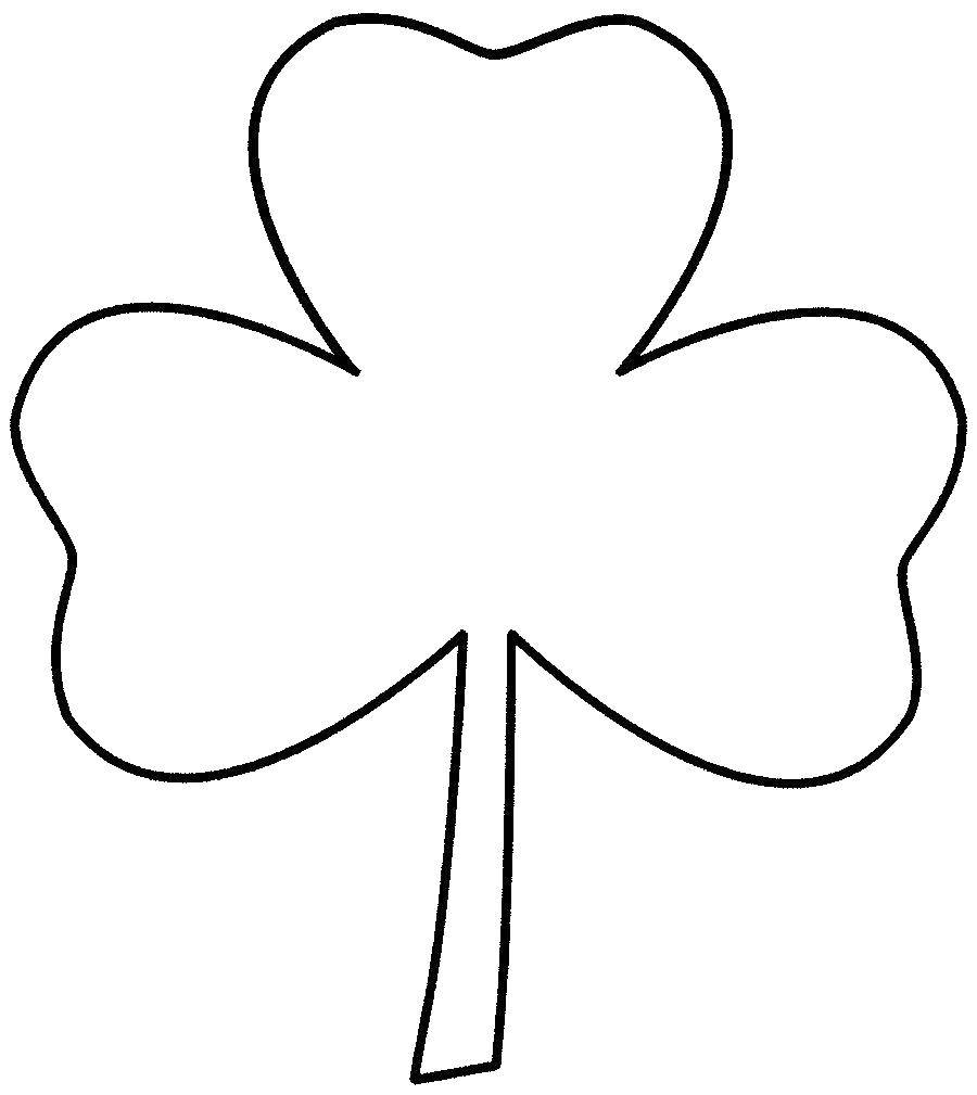 Coloring Three leaf clover. Category The contours of the leaves. Tags:  Leaves, tree.