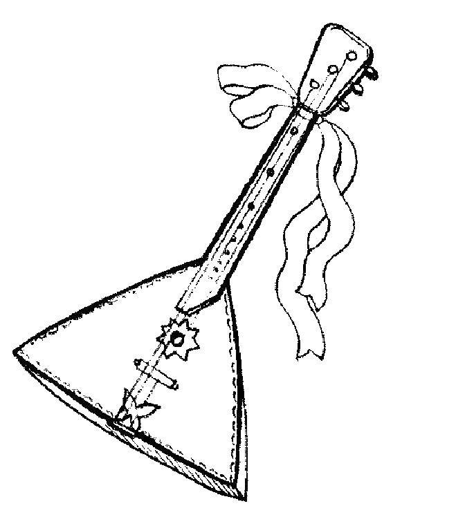 Coloring Balalaika. Category musical instruments . Tags:  musical instrument , balalaika.