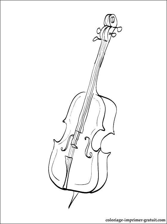 Coloring Cello.. Category musical instruments . Tags:  Music, instrument, musician, note.