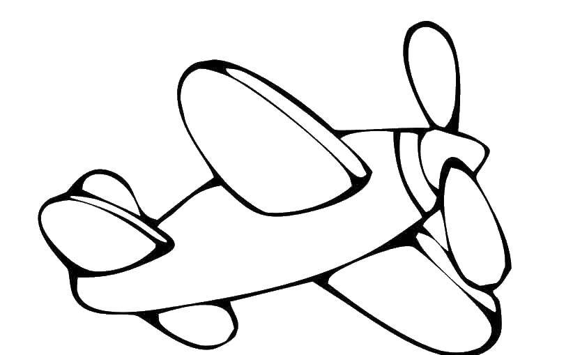 Coloring Little airplane. Category the planes. Tags:  Plane.