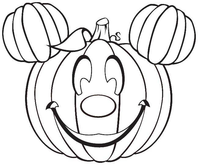 Coloring Pumpkin Mickey mouse. Category Halloween. Tags:  Halloween, pumpkin.