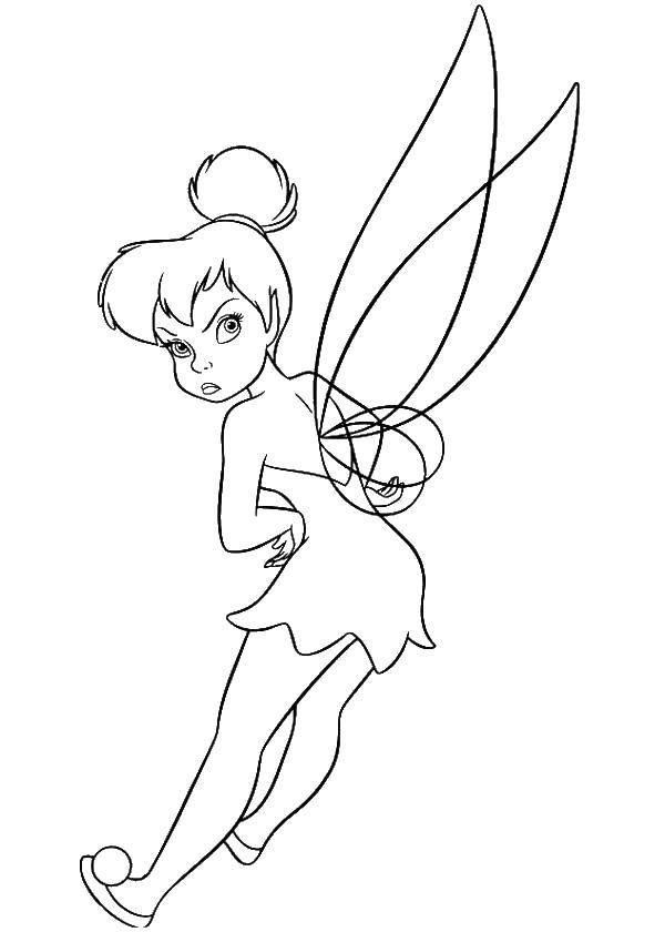 Coloring Ding Ding angry. Category fairies. Tags:  Fairy, forest, fairy tale.