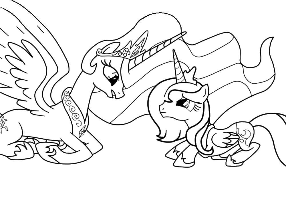 Coloring Two ponies. Category Ponies. Tags:  Pony, My little pony .