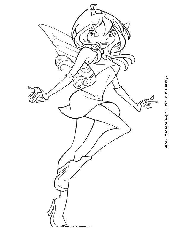 Coloring Delicate bloom. Category fairies. Tags:  Character cartoon, Winx.