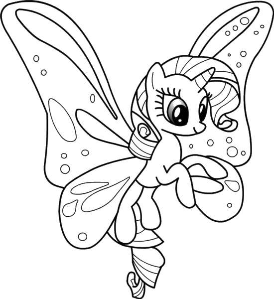 Coloring Pony butterfly. Category Ponies. Tags:  Pony, My little pony .
