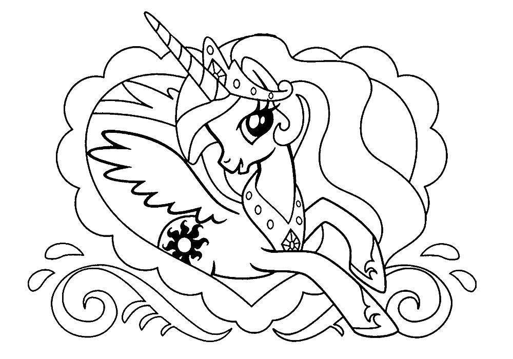 Coloring Ponies of the heart. Category Ponies. Tags:  Pony, My little pony .