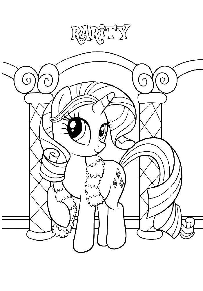 Coloring Rarity. Category Ponies. Tags:  Pony, My little pony .
