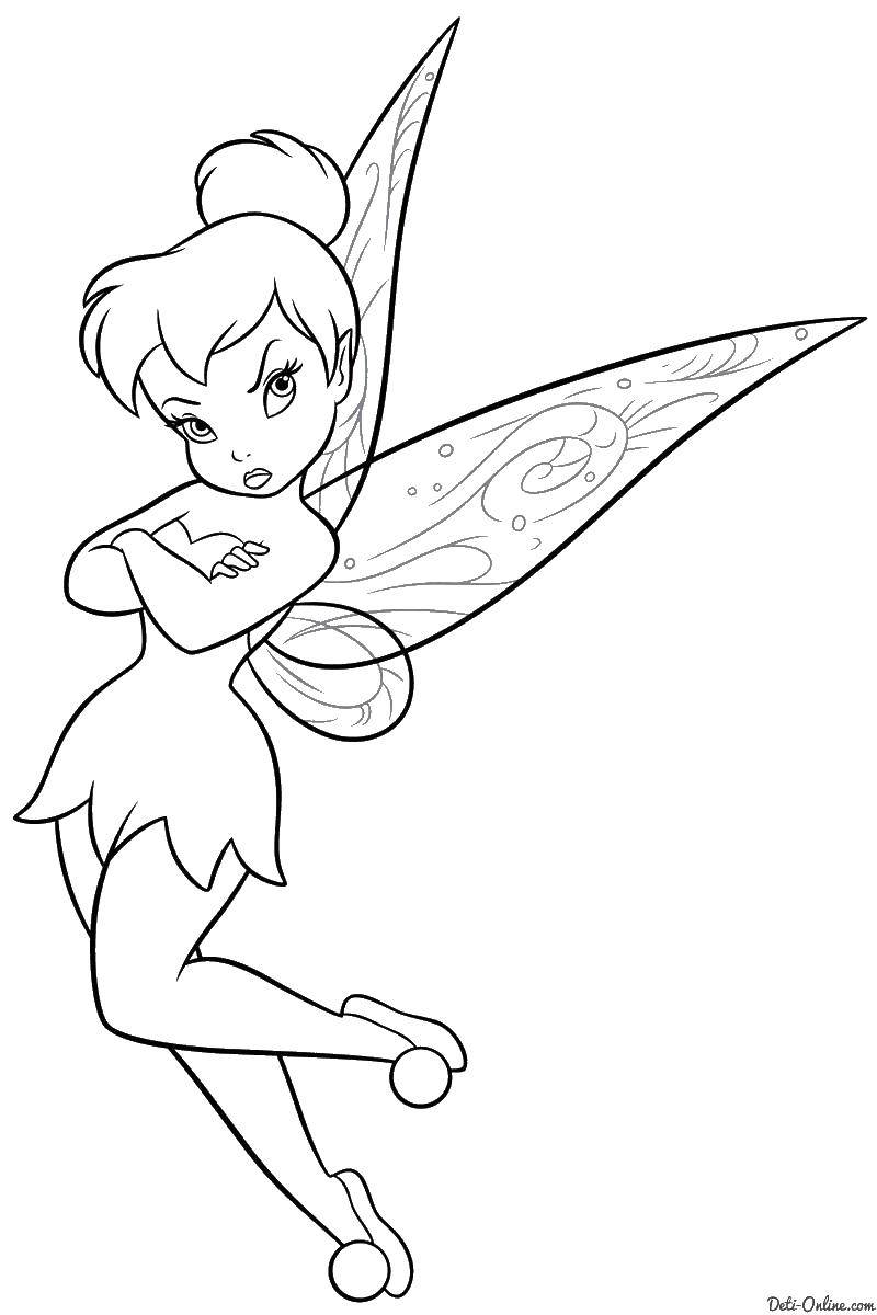Coloring Angry Ding Ding. Category fairies. Tags:  Fairy, forest, fairy tale.