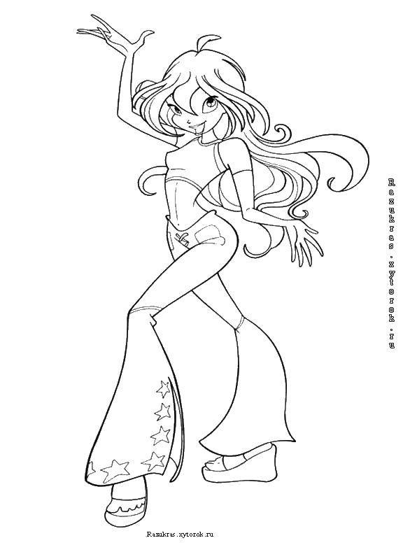 Coloring Funny bloom. Category fairies. Tags:  Character cartoon, Winx.