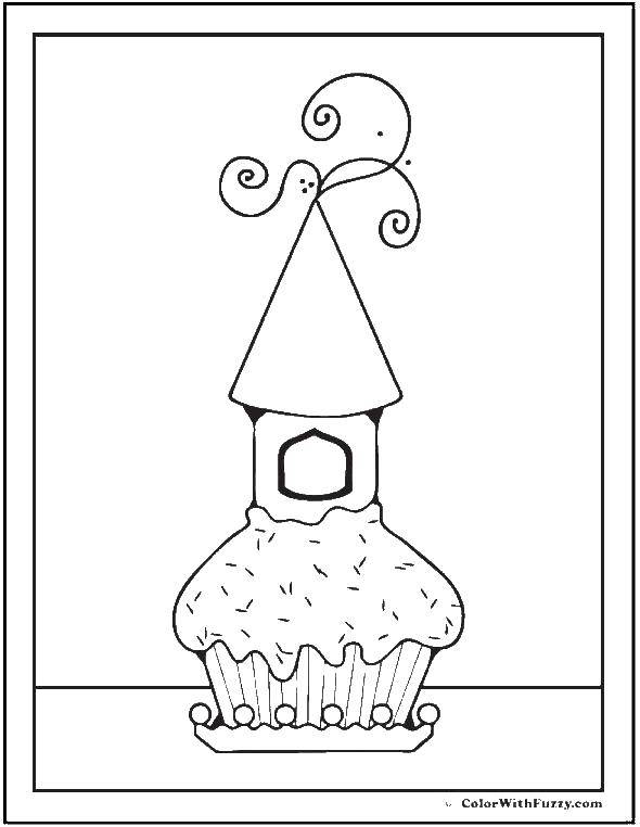 Coloring Cake castle. Category cakes. Tags:  Cake castle.