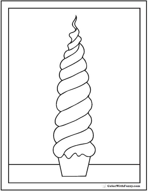 Coloring Cake spiral. Category cakes. Tags:  Cake, spiral.