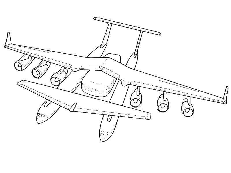 Coloring Military aircraft. Category the planes. Tags:  Plane.