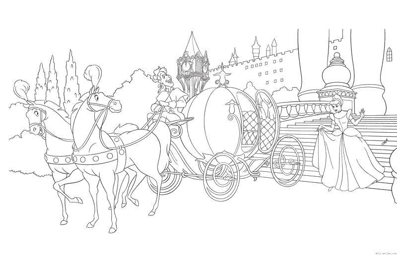 Coloring Cinderella runs to the carriage. Category Cinderella and the Prince. Tags:  Cinderella, Prince.