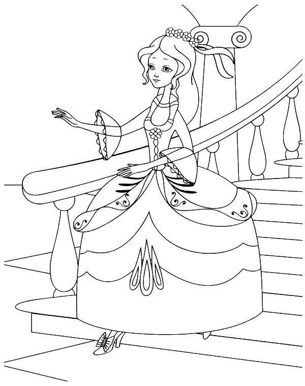 Coloring Cinderella went to the ball. Category Cinderella and the Prince. Tags:  Cinderella.