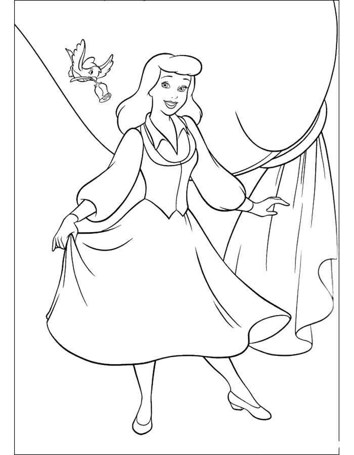 Coloring Cinderella in the usual way. Category Cinderella and the Prince. Tags:  Disney, Cinderella.