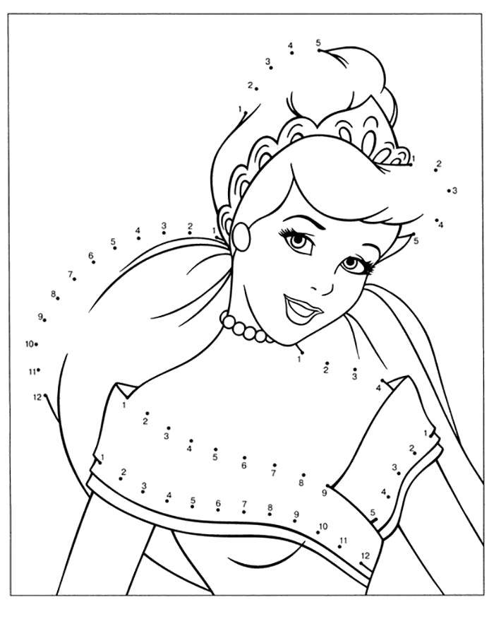 Coloring Lines connect the figures and paint Cinderella. Category Cinderella and the Prince. Tags:  Disney, Cinderella.