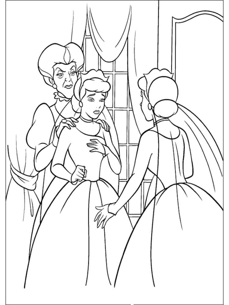 Coloring Evil aunt Cinderella. Category Cinderella and the Prince. Tags:  Disney, Cinderella.