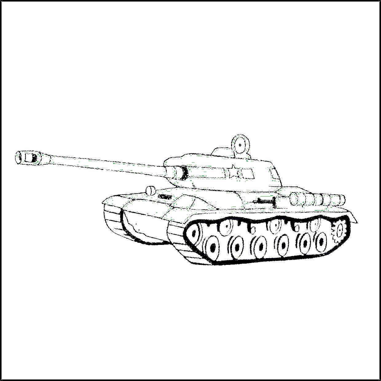Coloring Tank. Category military. Tags:  Tank, transportation, machinery, military.
