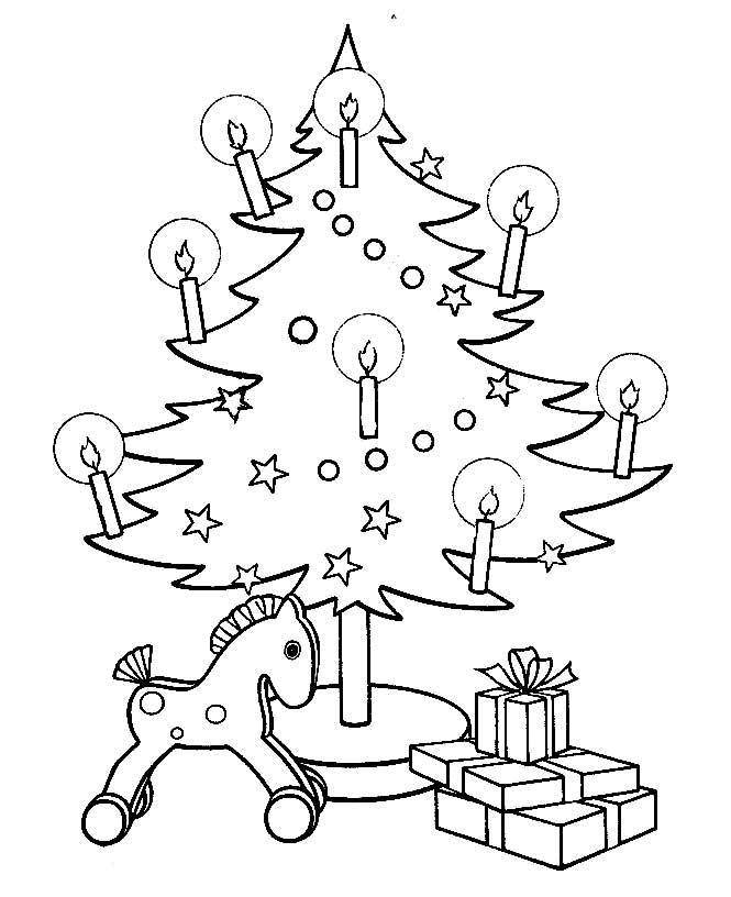 Название: Раскраска Игрушки под новогодней елью. Категория: раскраски елки. Теги: Игрушки, новогодняя ель.