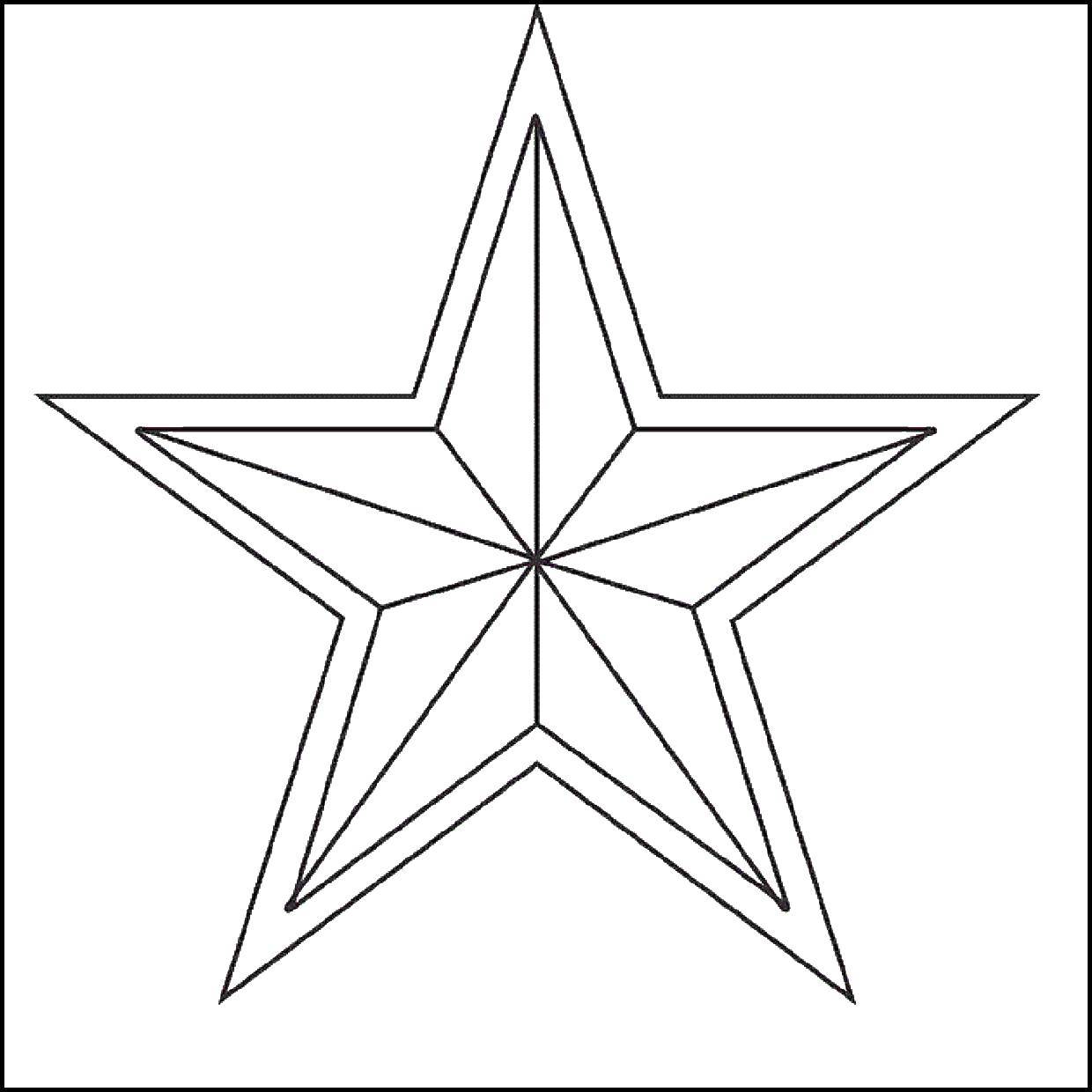 Название: Раскраска Красная звезда. Категория: Советские раскраски. Теги: советские знаки, военное, звезда, СССР.
