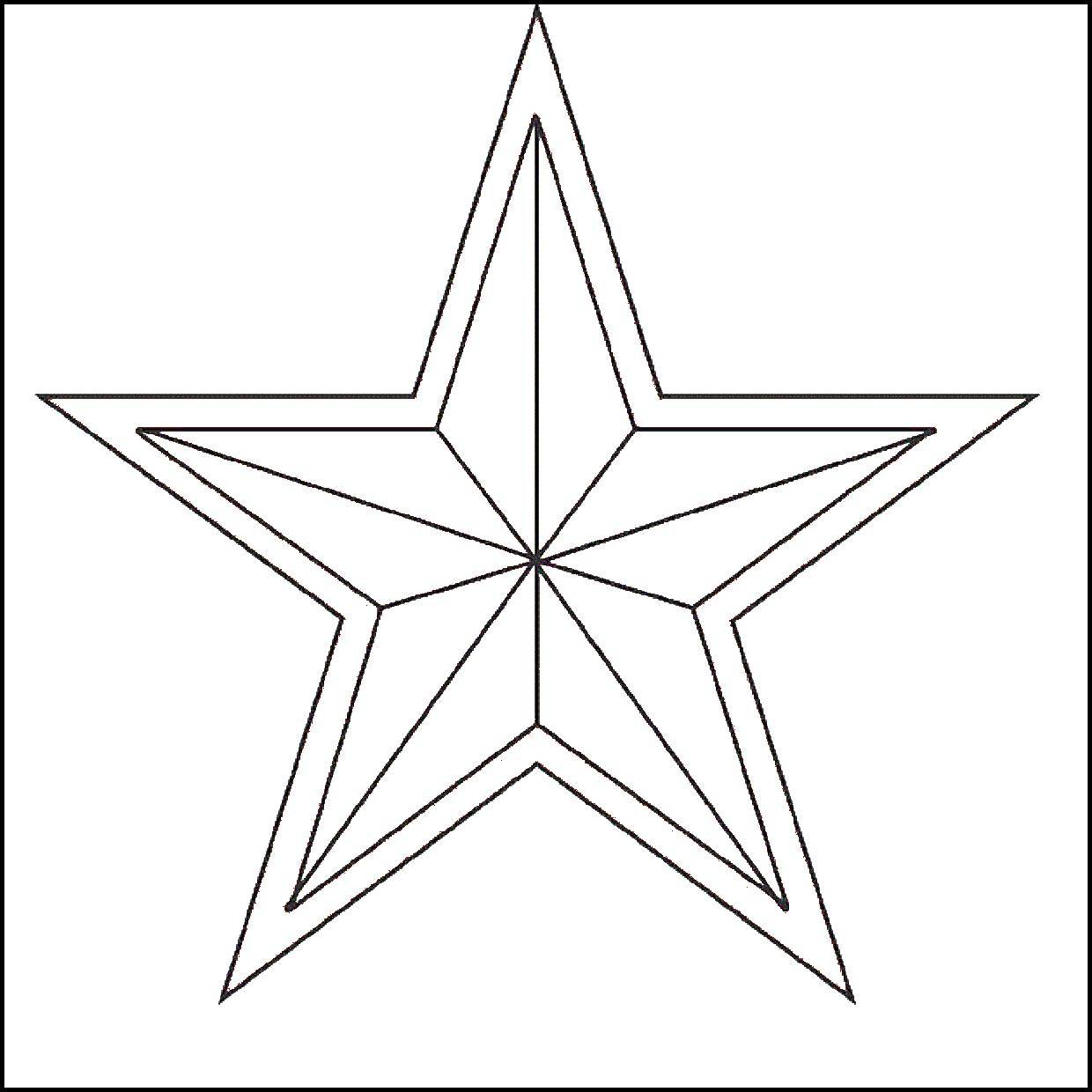 Coloring Red star. Category Soviet coloring. Tags:  Soviet signs, military, star, USSR.