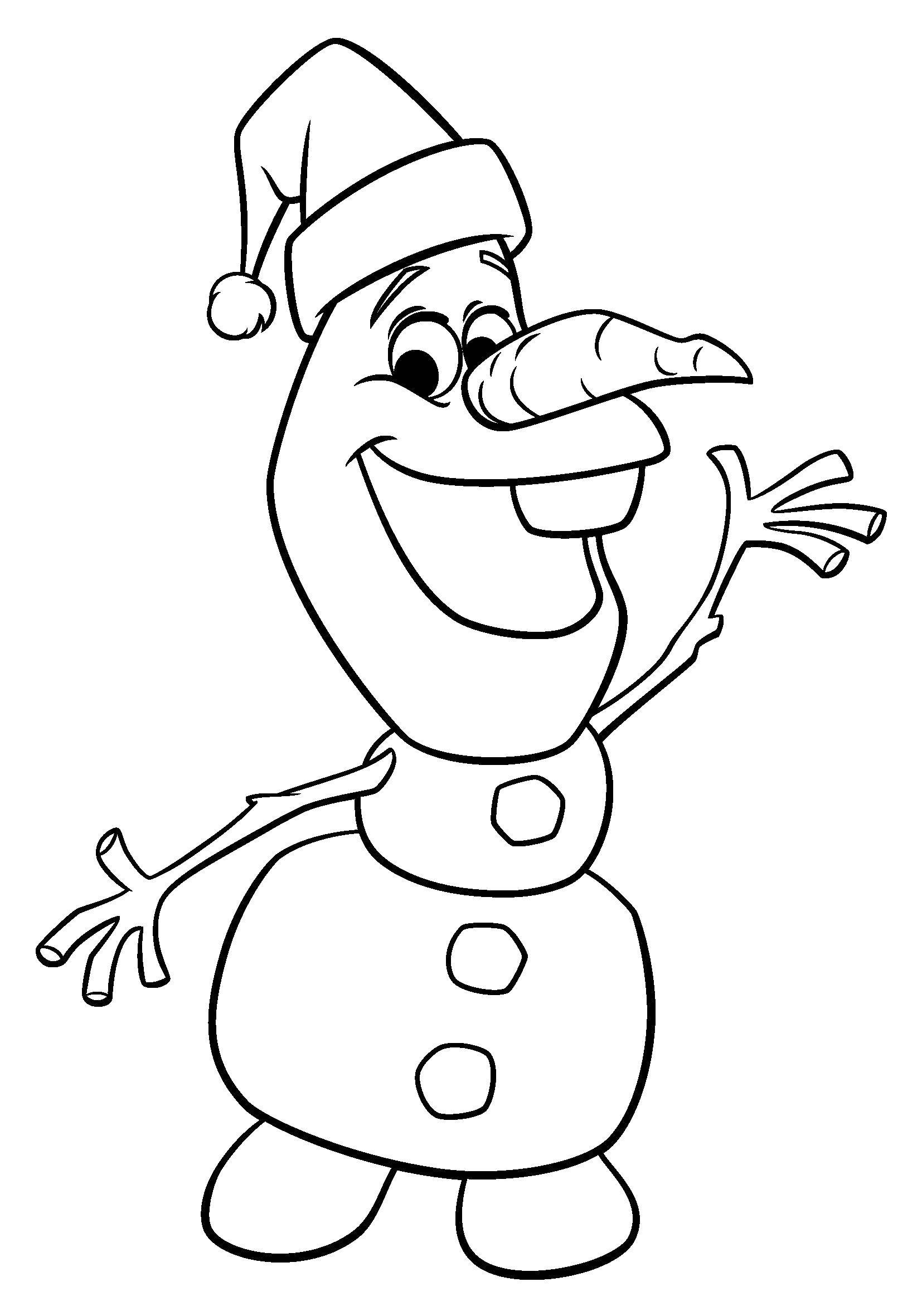 Название: Раскраска Снеговик из мультфильма .. Категория: раскраски холодное сердце. Теги: Дисней, Эльза, Холодное сердце, принцесса.