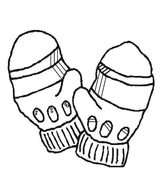 Coloring Mittens. Category clothing. Tags:  mittens.