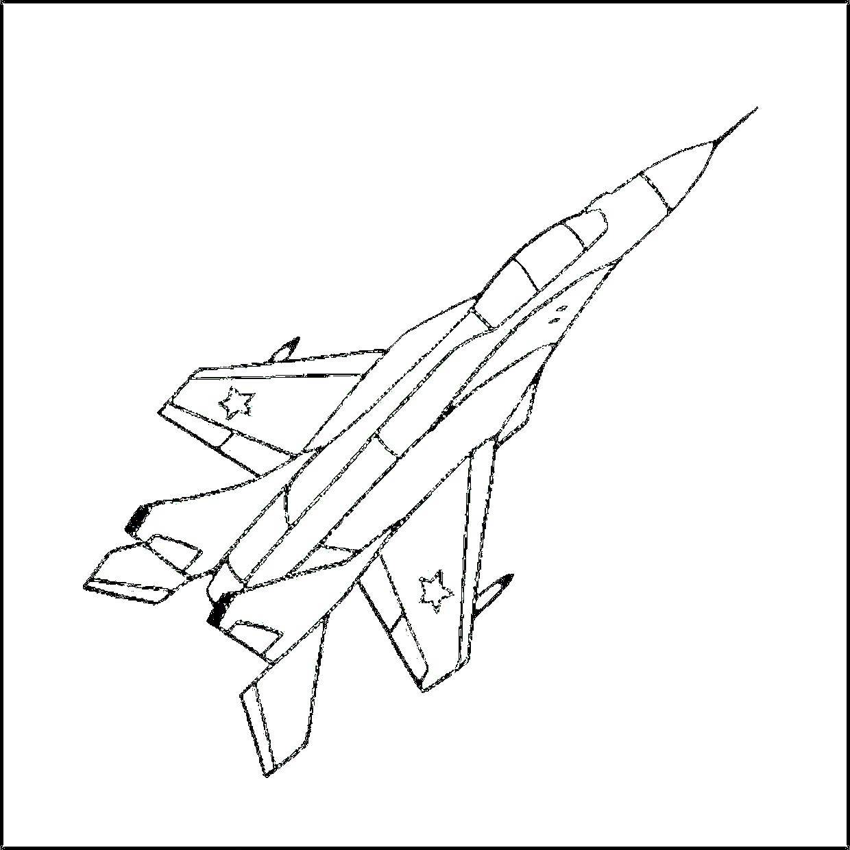 Название: Раскраска Военный самолет. Категория: самолеты. Теги: военное, самолет, транспорт.