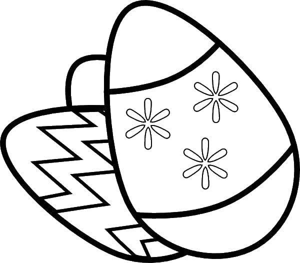Coloring Easter egg with daisies. Category coloring Easter. Tags:  Easter eggs.