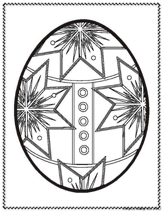 Название: Раскраска Пасхальное яйцо в виде снежинки. Категория: пасхальные яйца. Теги: пасхальные яйца.
