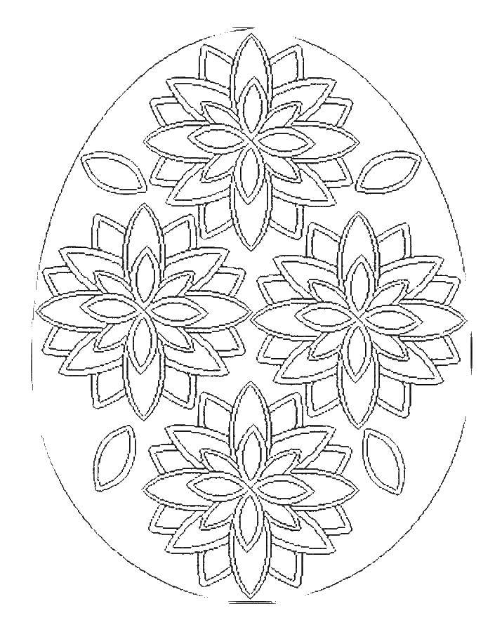 Coloring Easter eggs on a holiday decorated. Category coloring Easter. Tags:  Easter eggs.
