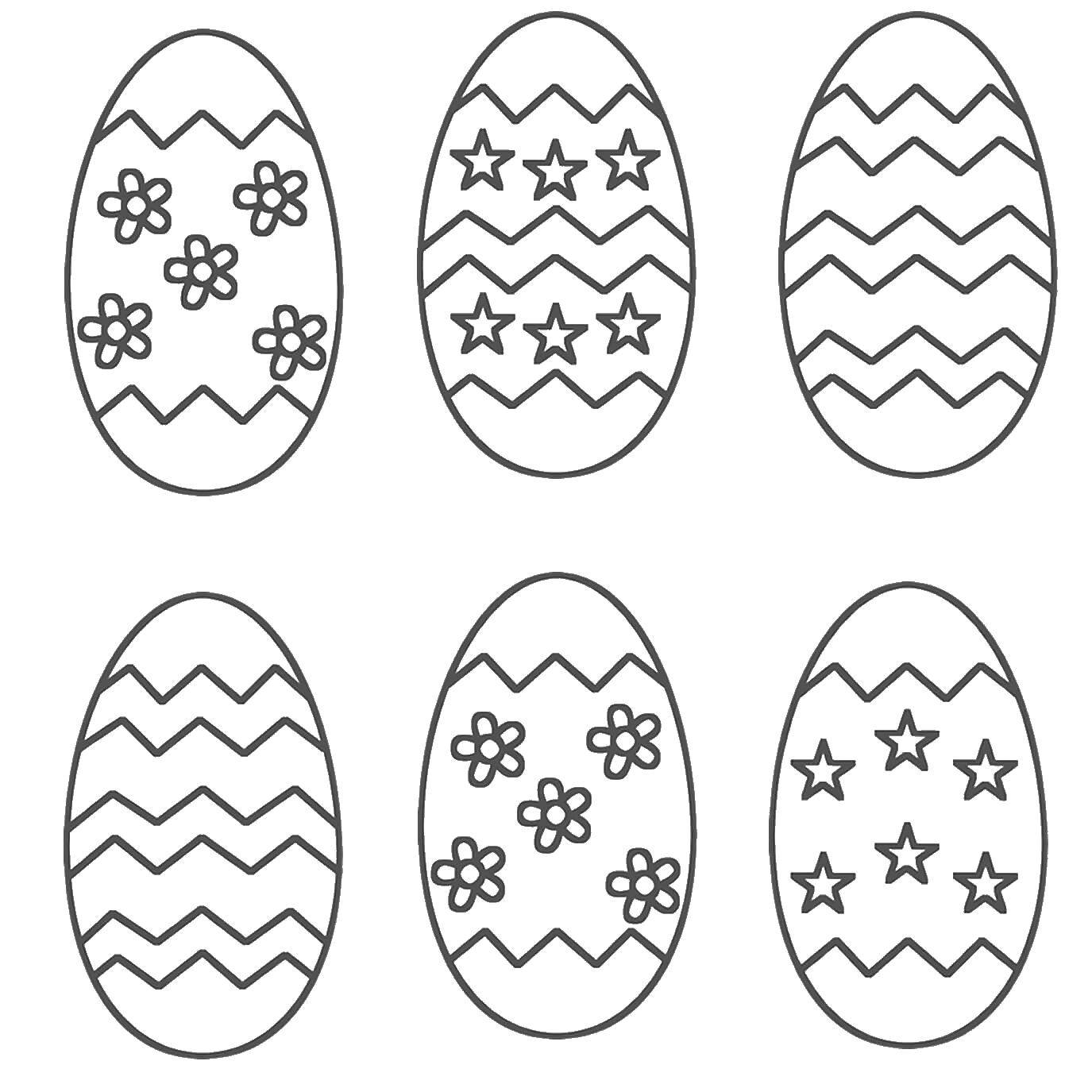Coloring Types for razukraski eggs. Category coloring Easter. Tags:  Easter eggs.