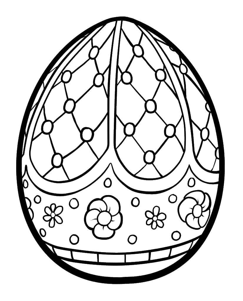 Coloring A beautiful egg for Easter. Category coloring Easter. Tags:  Easter, eggs, patterns.