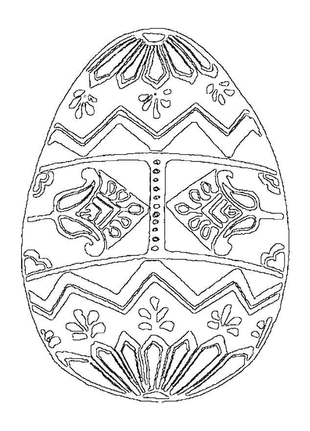 Название: Раскраска Узорное яйцо. Категория: раскраски пасха. Теги: пасхальные яйца.