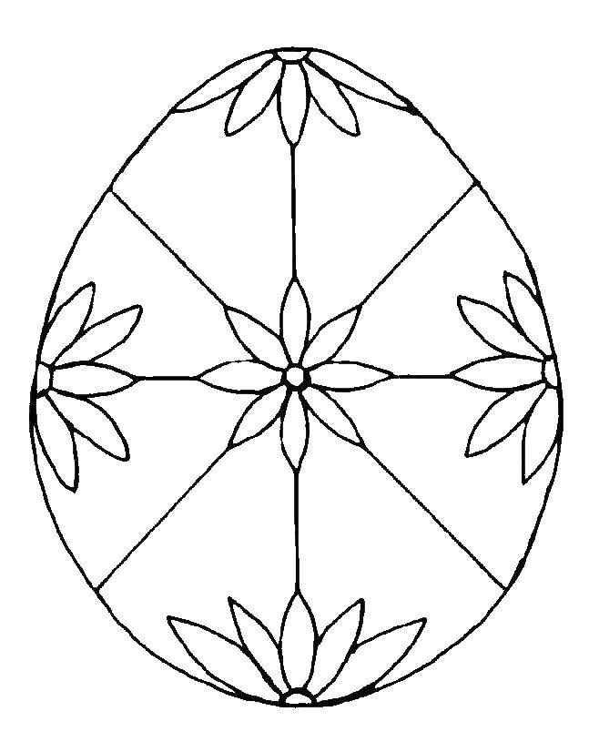 Coloring Egg painted. Category coloring Easter. Tags:  Easter eggs.