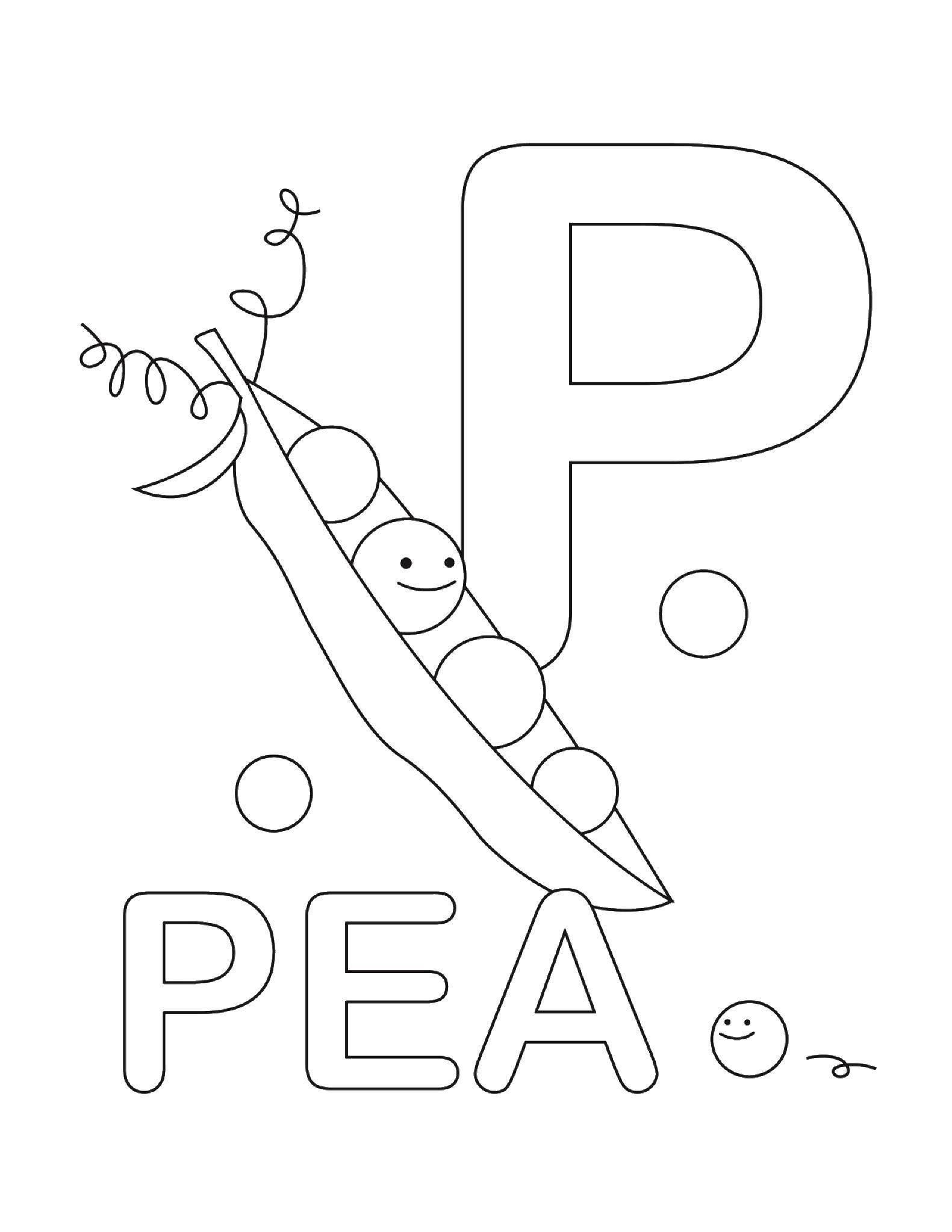 Coloring Peas. Category English words. Tags:  English words, peas.