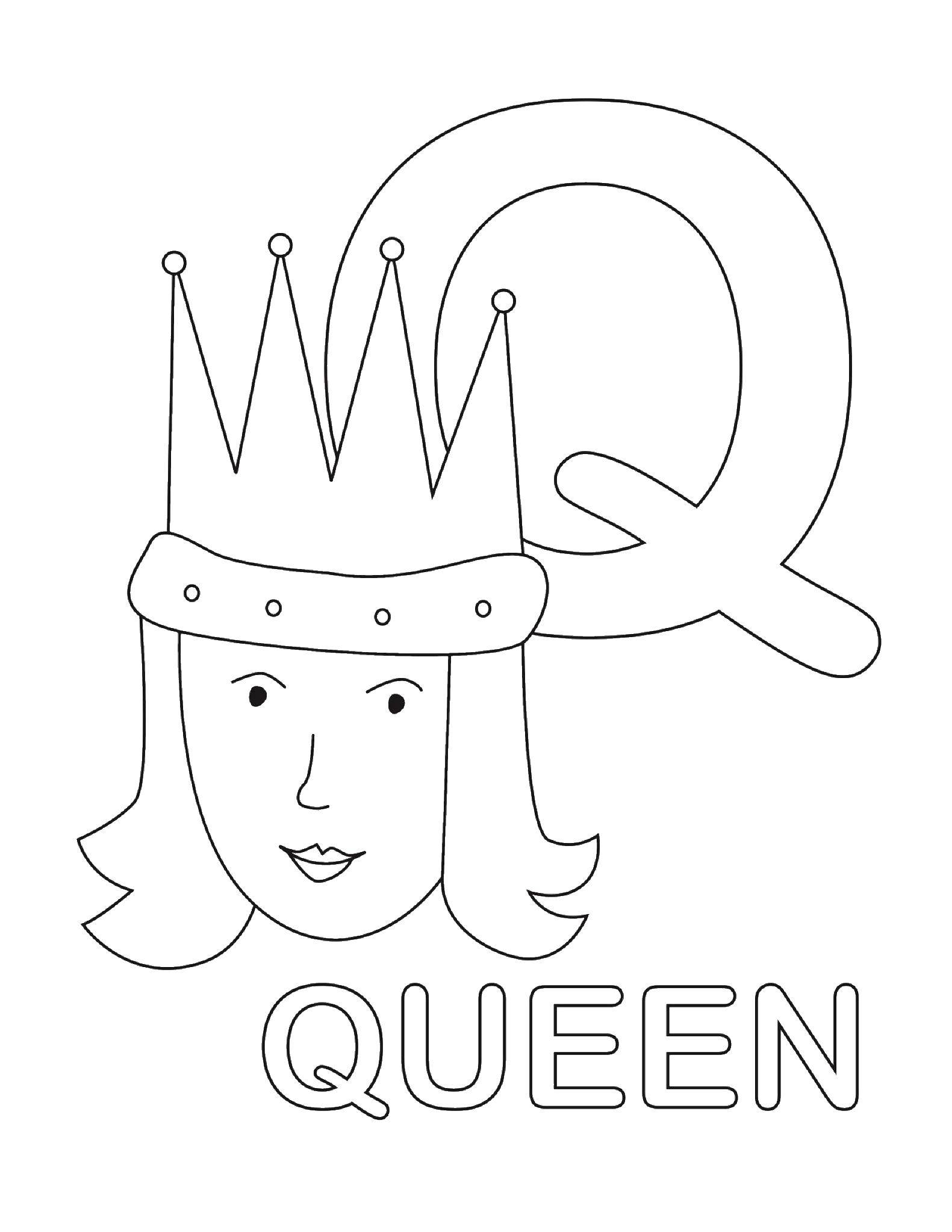 Coloring Queen. Category English words. Tags:  English words Queen.