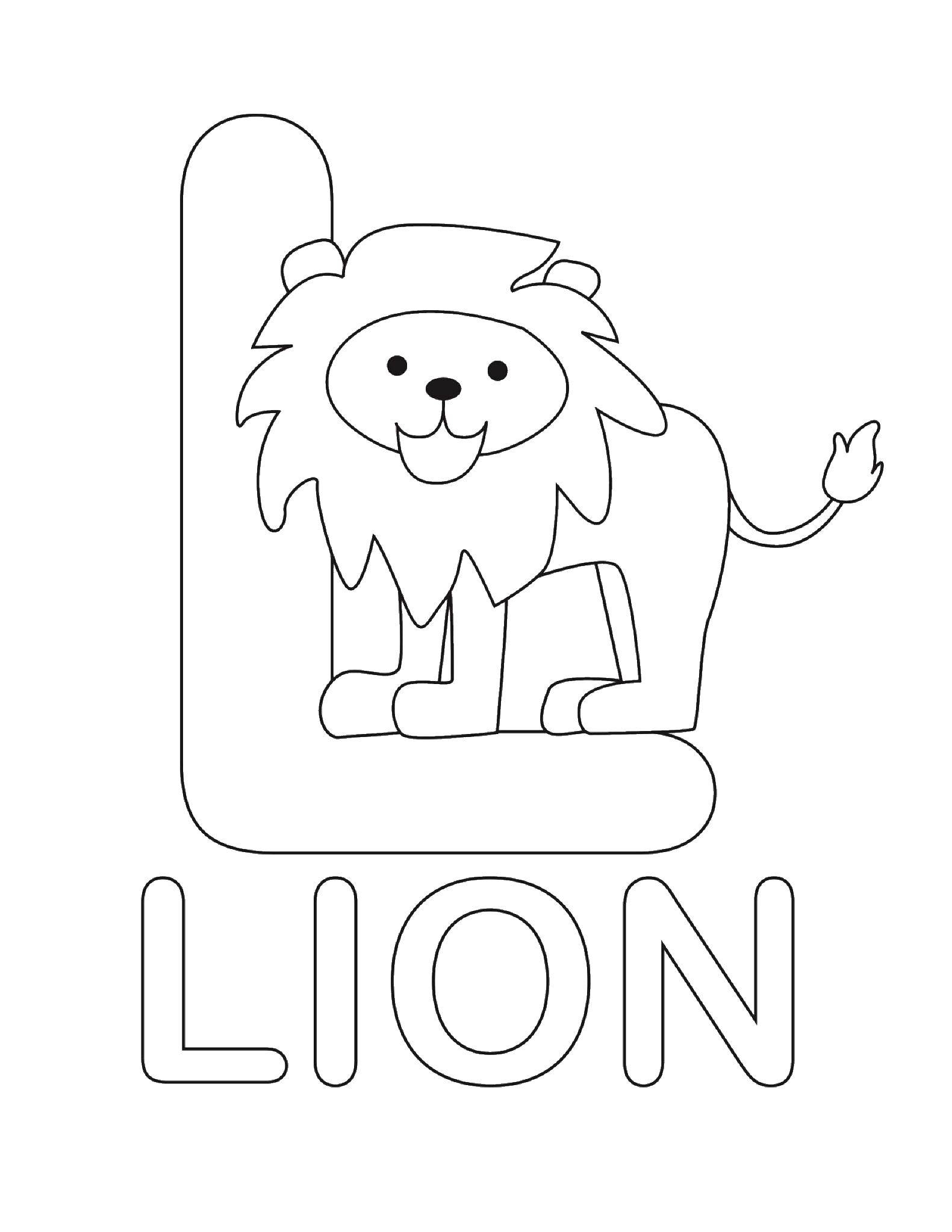 Coloring L Leo. Category English words. Tags:  English.