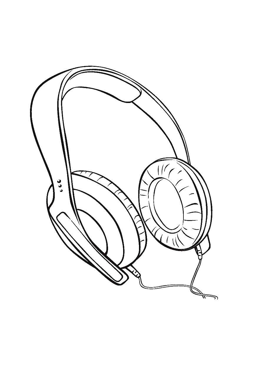 Coloring Headphones. Category the objects. Tags:  objects, headphones.